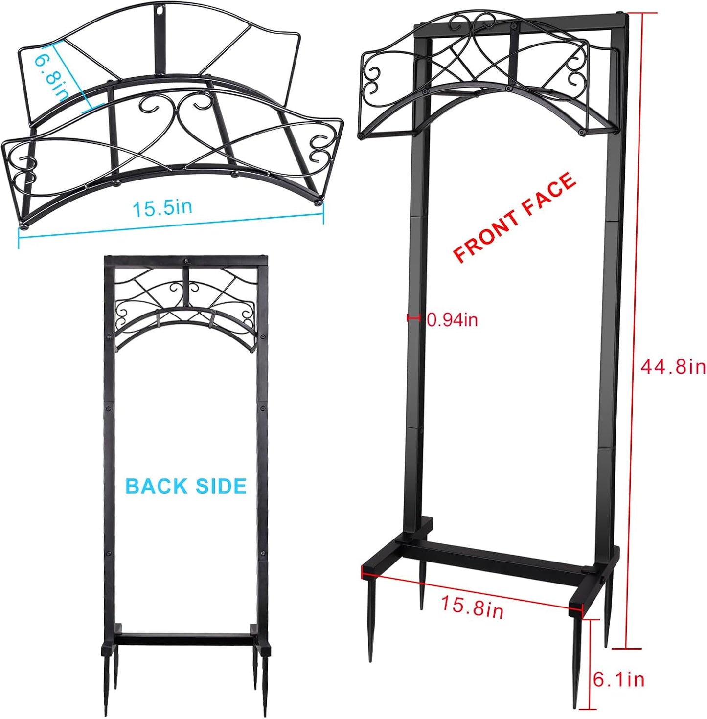 44.8"H Garden Hose Holder Freestanding Heavy Duty Hose Holder, Water Hose Holders