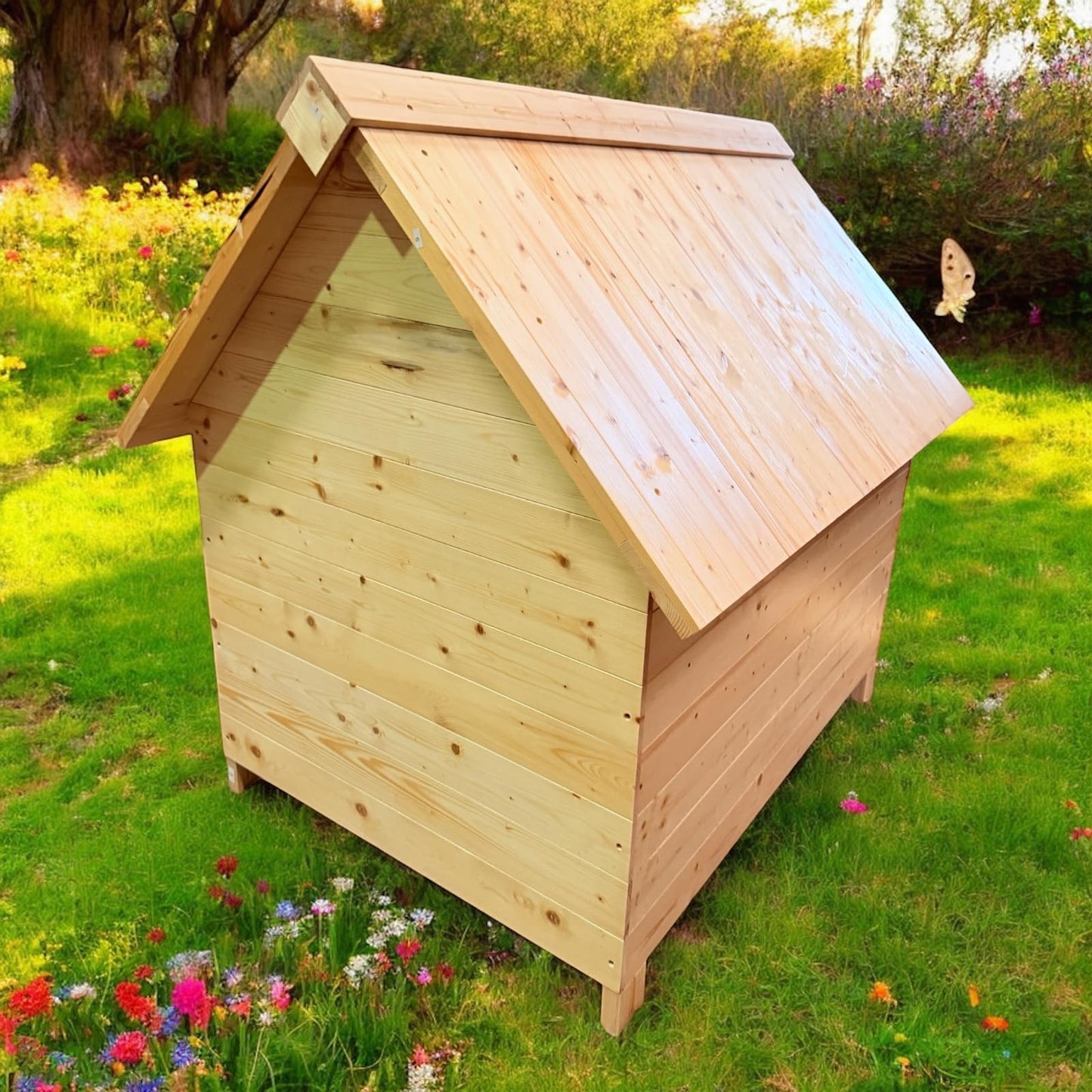 Versatile Wooden Dog House, Indoor/Outdoor, Pet/Storage/Play House/