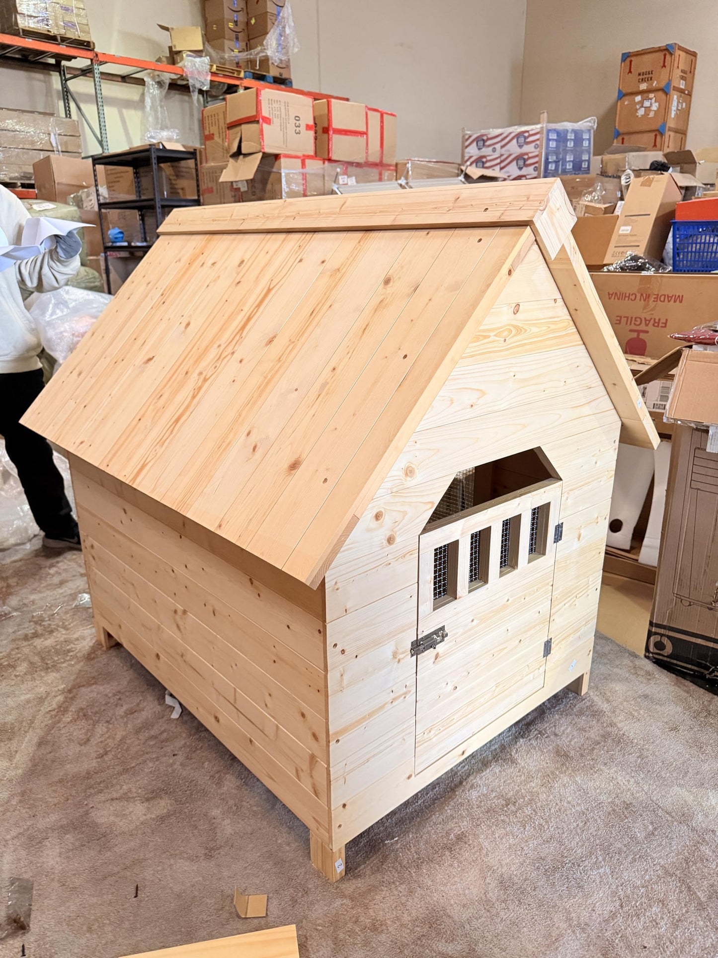 Versatile Wooden Dog House, Indoor/Outdoor, Pet/Storage/Play House/