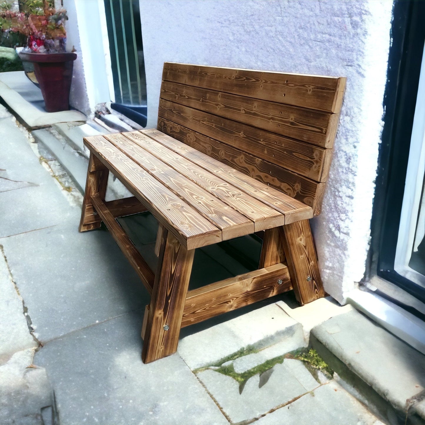 43 inch Handcrafted Wooden Bench