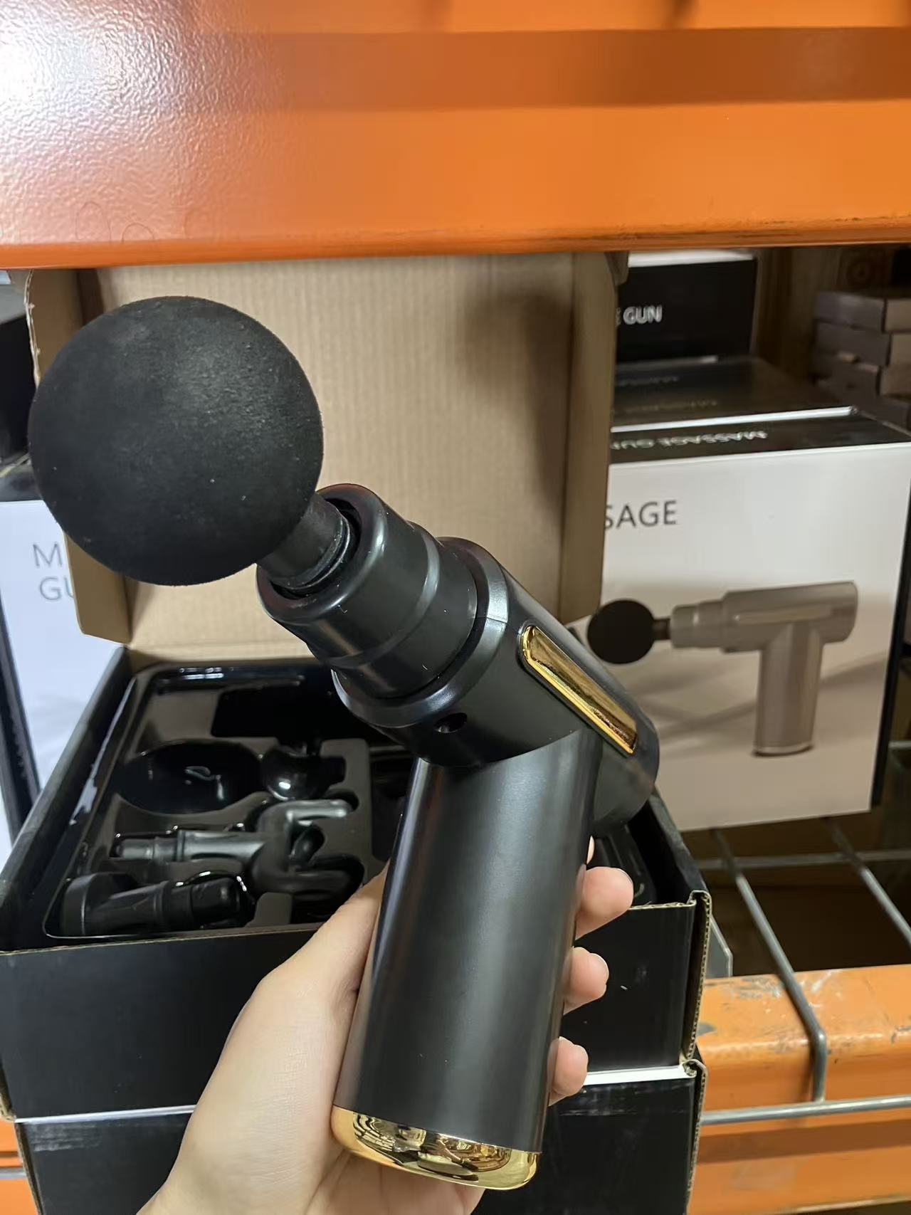 Mini Portable Massage Gun with 4 Heads, USB Rechargeable, Quiet Brushless Motor, Durable and Lightweight Design for Full Body