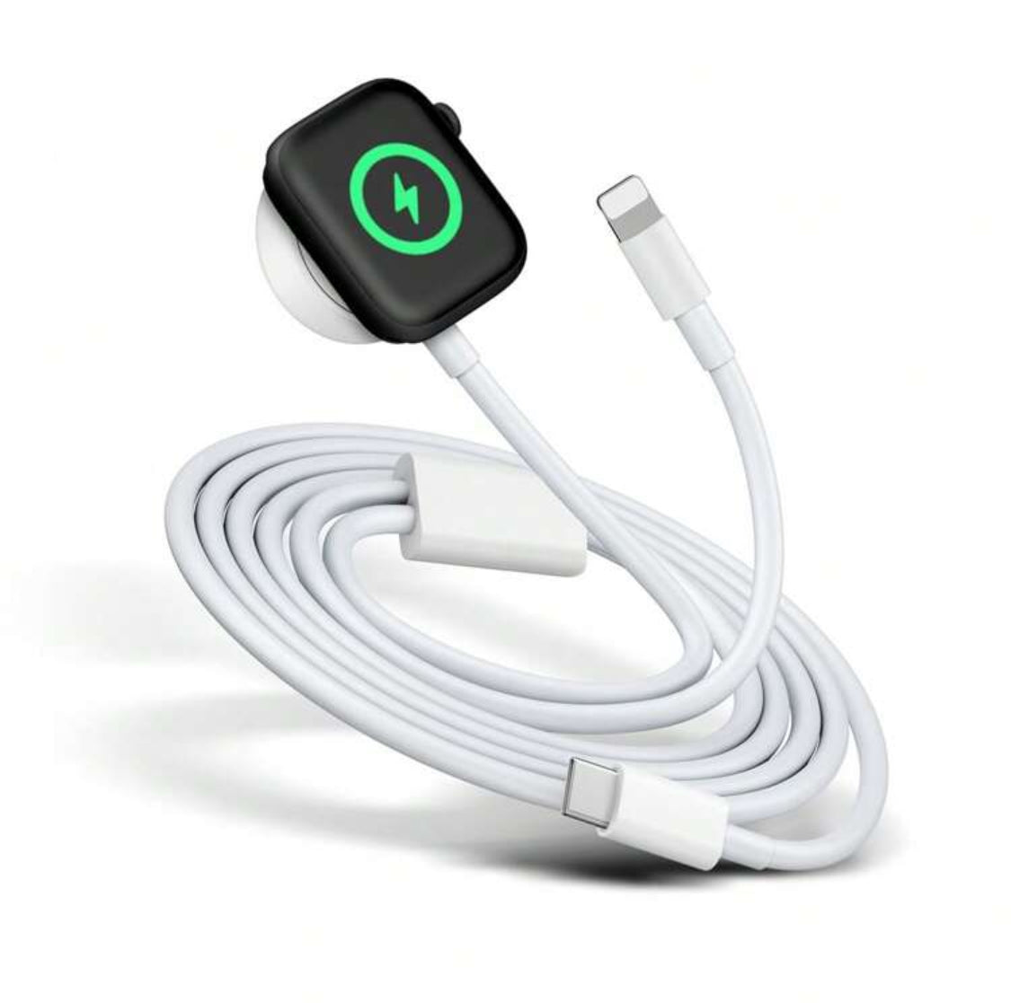 USB C Cable , [Apple MFi Certified] Smart iWatch Magnetic Cable for Watch Series 8 7 6 5 4 3 2 1 SE1 SE2 & iPhone 14/13/12/11, Type C 2-in-1 Fast Charging for iPhone&Watch-6ft (White)