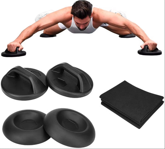 Perfect Pushup Elite: Anti-Slip Rotating Handles with Foot Pads and Mat