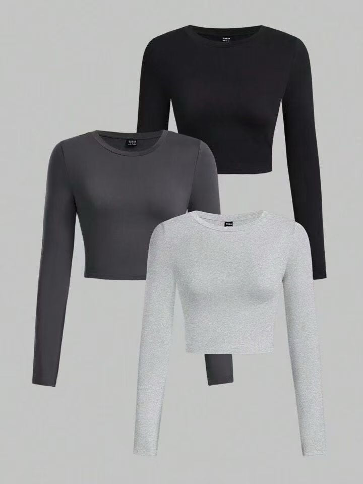 Women's long sleeve crop tops wholesale lot