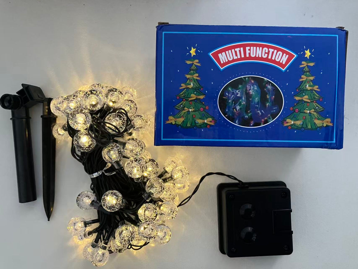 LED String Light Solar Lights Outdoor Garden Wedding Decoration Lamp Waterproof 12M Garland Christmas