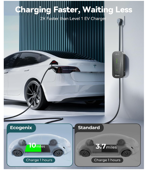 ast EV Charger for All Tesla 12Amp 110V-240V, 25 ft Extension Cord, Mobile Tesla Charger NEMA 6-20 Plug with NEMA 5-15 Adapter Fits for Tesla Model X/Y/3/S/Cybertruck