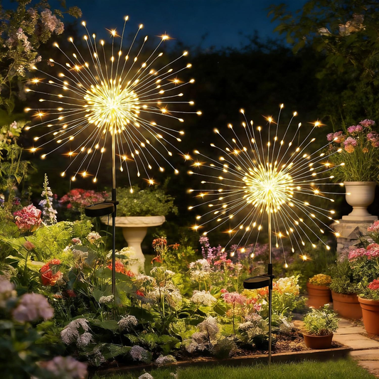 Garden Lights Outdoor,Waterproof Garden, 4pcs Twinkling Firework Lights Decorative with 8 Modes,Decor for Yard Patio Pathway Lawn for Yard Outside Fairy Decorative