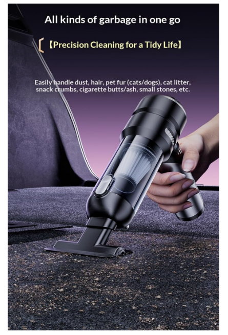Car Vacuum Cleaner for Acura Integra V Portable Handheld Vacuum with Blower Function High Power Suction for Car, Home, Office, Pet Hair Cleaning
