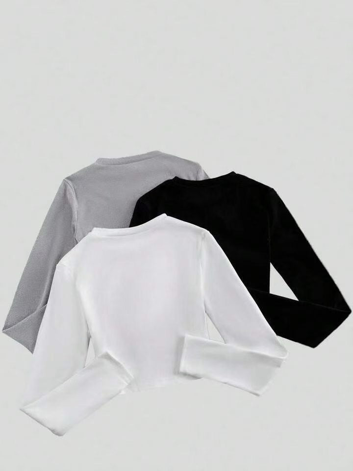 Women's long sleeve crop tops wholesale lot