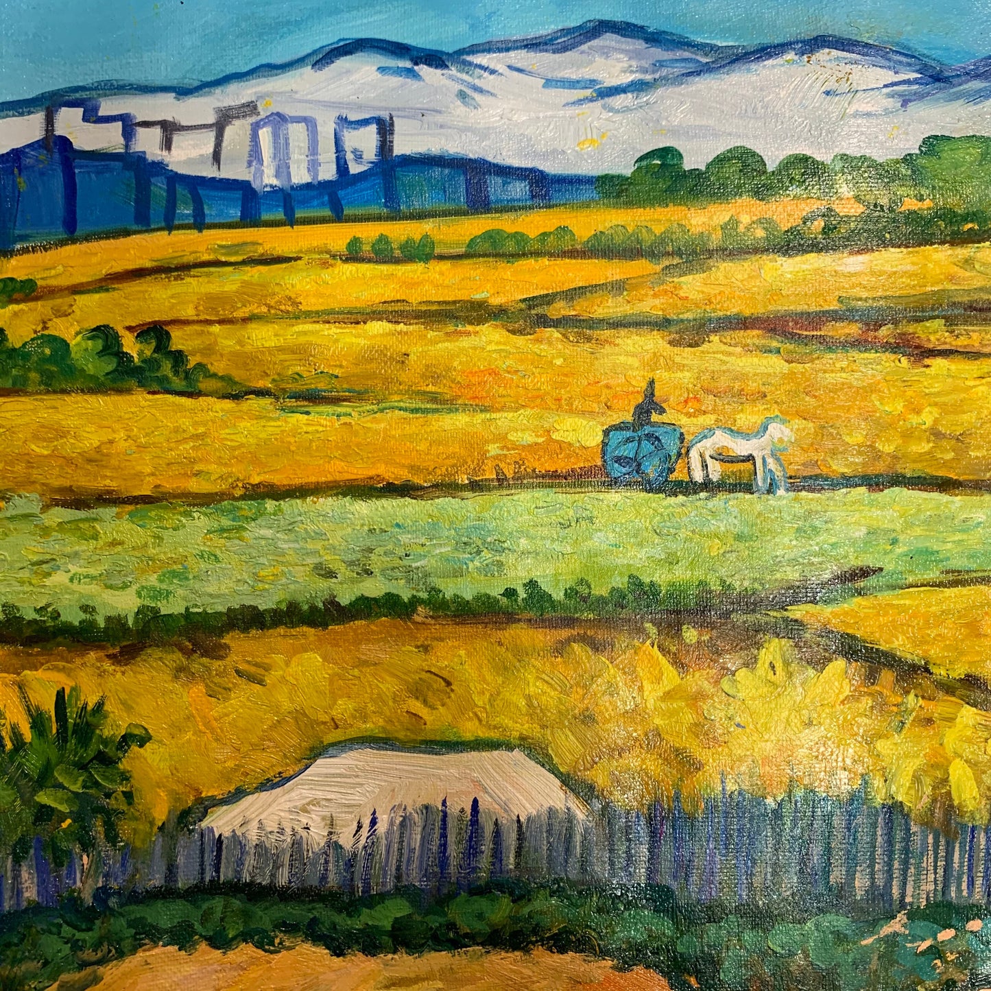 27x70inch oil paintings The classical field 100% hand-painted