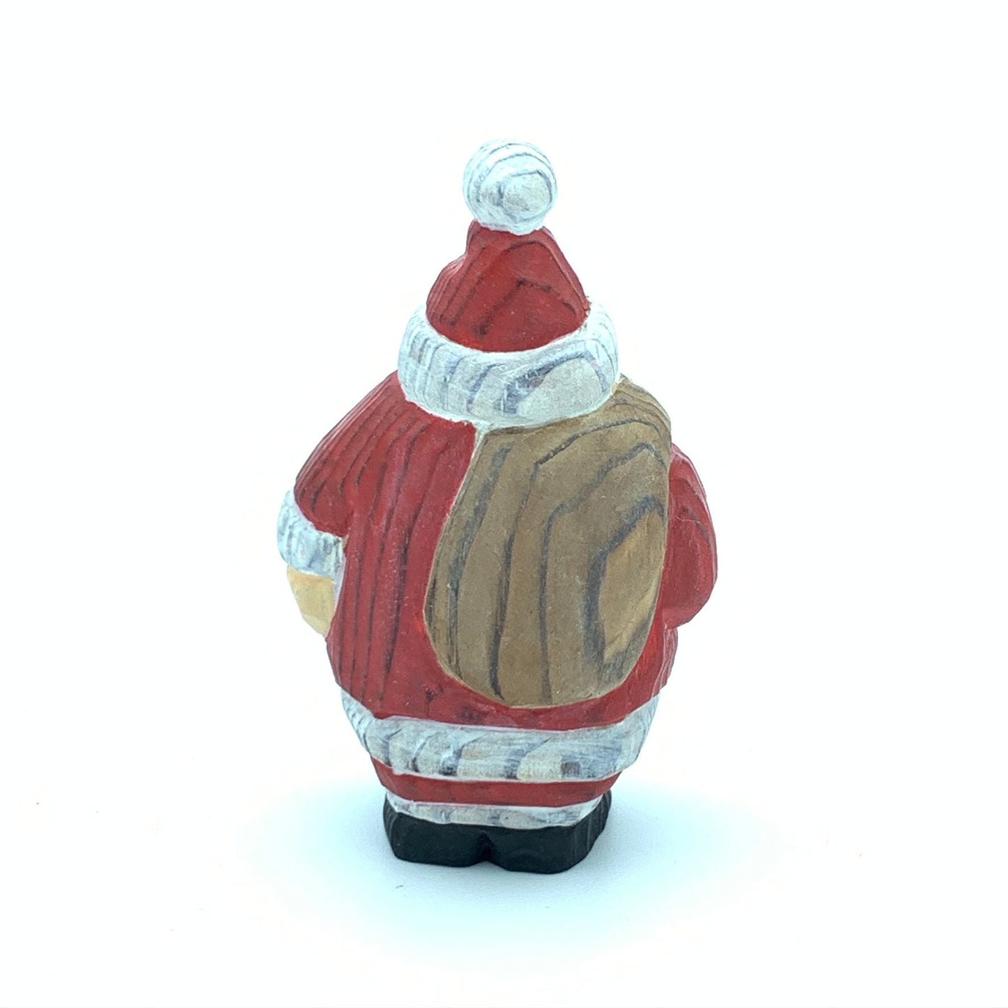 YEEYAYA Santa bag Wood sculpture Hand Carved Wood Wooden Santa Claus Figurine  Wood Statue Room Decor home Decor Merry Christmas gift