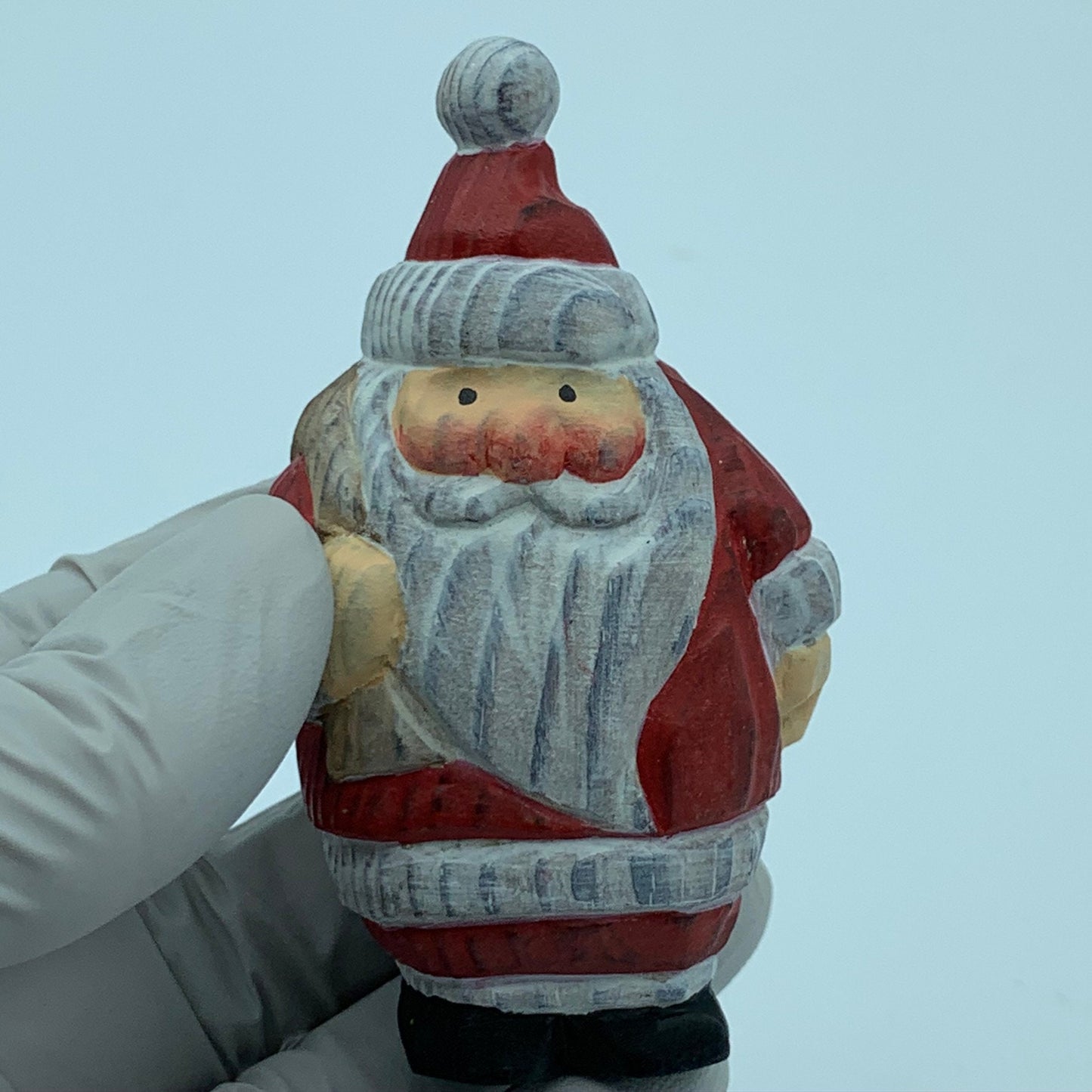 YEEYAYA Santa bag Wood sculpture Hand Carved Wood Wooden Santa Claus Figurine  Wood Statue Room Decor home Decor Merry Christmas gift