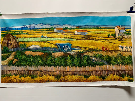 27x70inch oil paintings The classical field 100% hand-painted