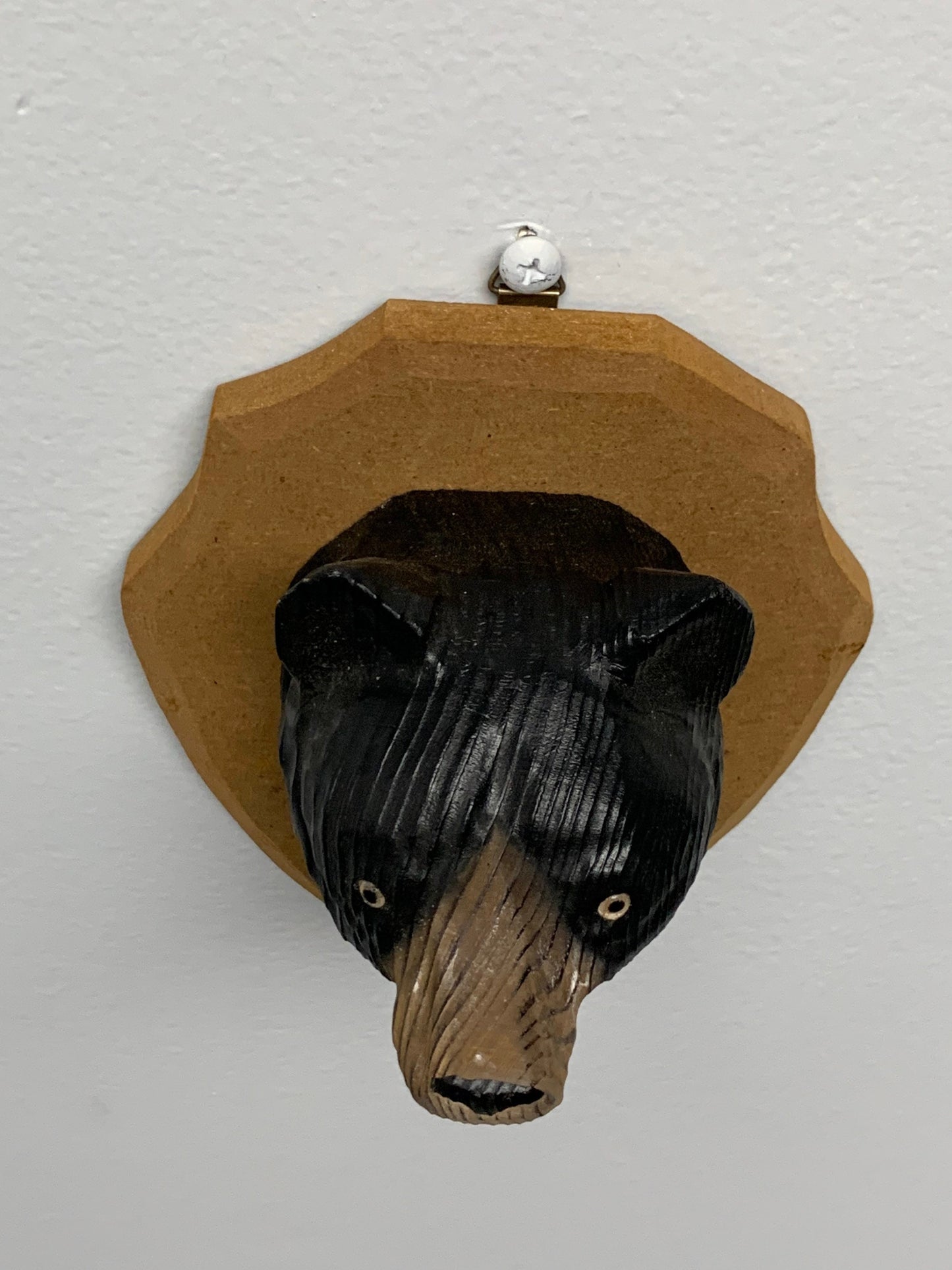 YEEYAYA Bear Head Wall decor Wall Art Wood sculpture Hand Carved Wood Wooden Bear Figurine Christmas gift present home Decor room Decor